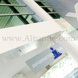 Cadr I-Frame suspendu Alu pour la signalétique, en Profil Aluminium anodisé. Elégant et facile à monter