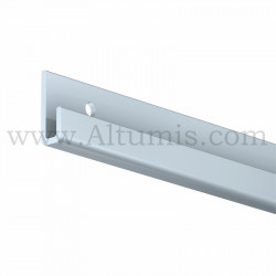 Rail cimaise gris Aluminium pour fixation tableau (2 mètres)