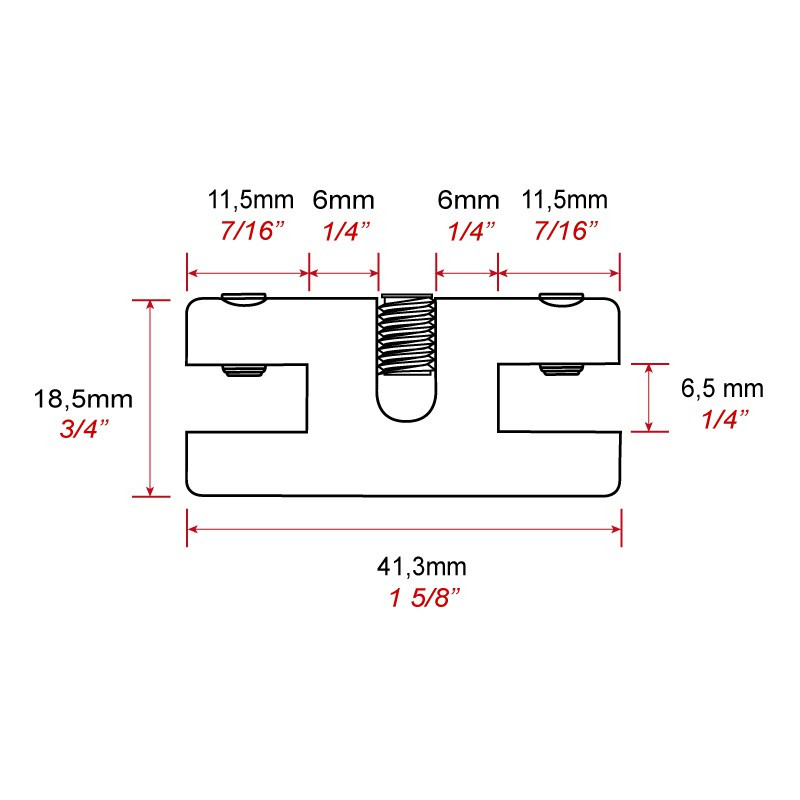 Support Simple Pour Panneau Jusqu'à 3mm D'épaisseur - ALTUMIS C15-SP5 - Aluminium Anodisé - Installation Facile