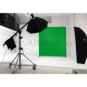 Zipper Wall - Droit basic Fond vert Chroma Key pour studio photo. Toile tendue sur cadre tubulaire. Altumis