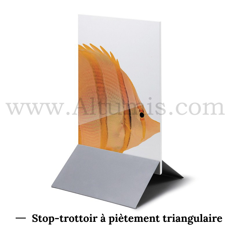 Stop-trottoir à piètement triangulaire