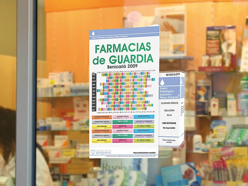 Affiche d'informations des pharmacies de garde